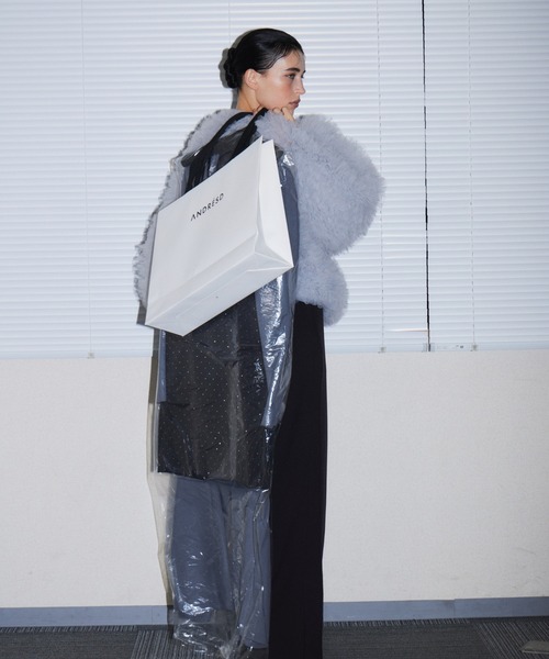 ANDRESD(アンドレスド)の「ボリュームチュールジャケット / VOLUME TULLE JACKET(ノーカラージャケット・レディース・ベージュ/チャコール/グレー/アイボリー・FREE)」の19枚目の写真
