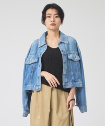 【AGOLDE/エーゴールドイー】Palmer Jacket (Flyweight) SCRIPT / ショート丈デニムジャケット