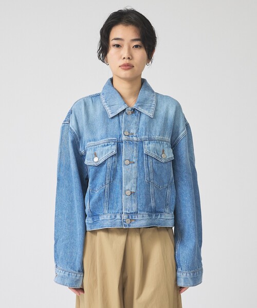 AGOLDE（エーゴールドイー）の「【AGOLDE/エーゴールドイー】Palmer Jacket (Flyweight) SCRIPT / ショート丈デニムジャケット（デニムジャケット・レディース・ブルー・フリー）」の11枚目の写真
