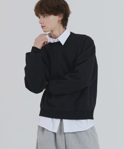 PIANER(ピアネール)の「ハッポ オーバーサイズ クロップドスウェット (ブラック)(スウェット・レディース・ブラック・MEDIUM/LARGE/X-LARGE)」の5枚目の写真
