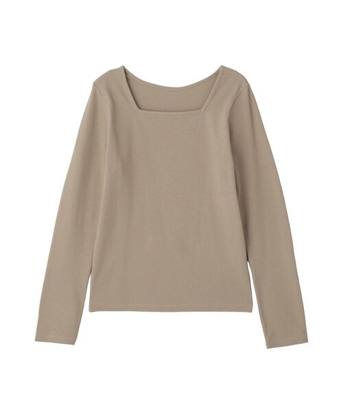 AMERICAN HOLIC(アメリカンホリック)の「【抗菌防臭】2WAYスクエアネックプルオーバー(Tシャツ/カットソー・レディース・オフホワイト/レッド/グレイッシュベージュ/ブラック/グレー系その他・M/L)」の14枚目の写真