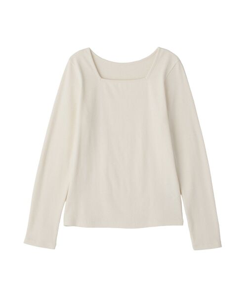 AMERICAN HOLIC(アメリカンホリック)の「【抗菌防臭】2WAYスクエアネックプルオーバー(Tシャツ/カットソー・レディース・オフホワイト/レッド/グレイッシュベージュ/ブラック/グレー系その他・M/L)」の11枚目の写真