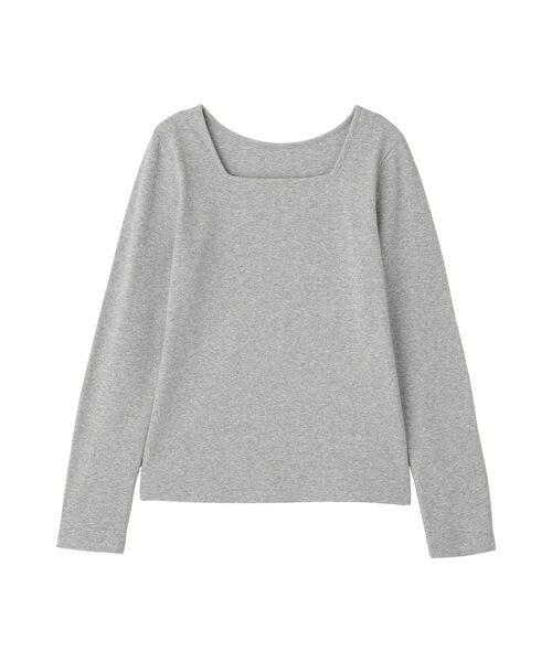AMERICAN HOLIC(アメリカンホリック)の「【抗菌防臭】2WAYスクエアネックプルオーバー(Tシャツ/カットソー・レディース・オフホワイト/レッド/グレイッシュベージュ/ブラック/グレー系その他・M/L)」の12枚目の写真
