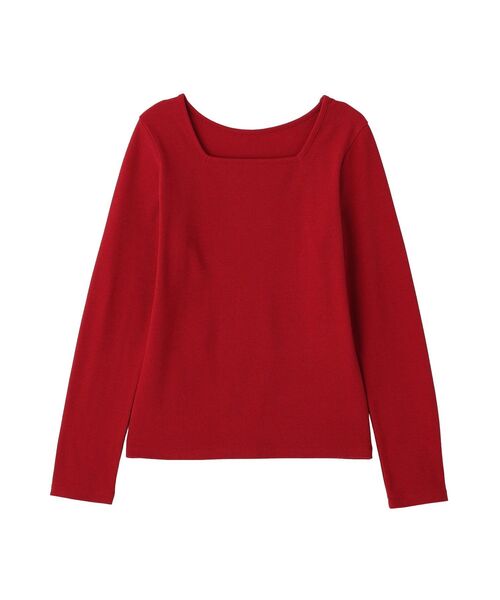 AMERICAN HOLIC(アメリカンホリック)の「【抗菌防臭】2WAYスクエアネックプルオーバー(Tシャツ/カットソー・レディース・オフホワイト/レッド/グレイッシュベージュ/ブラック/グレー系その他・M/L)」の7枚目の写真