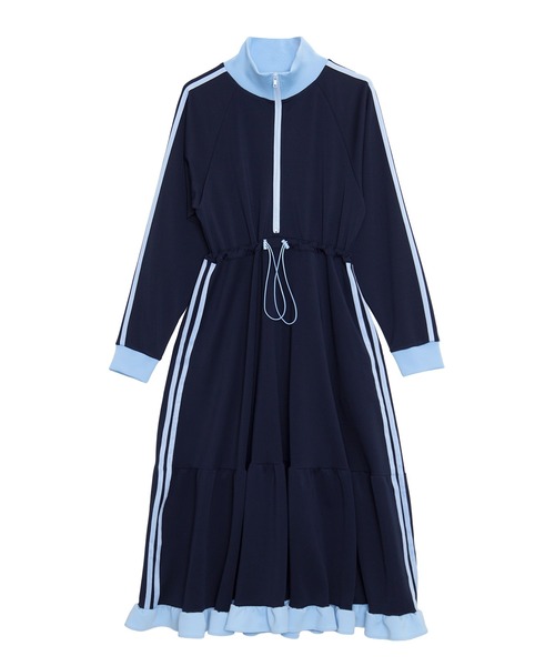 PUNYUS(プニュズ)の「【NEW SIZE】フリルジャージワンピース(ワンピース・レディース・ワイン/ネイビー・5/3/4/2/1)」の14枚目の写真