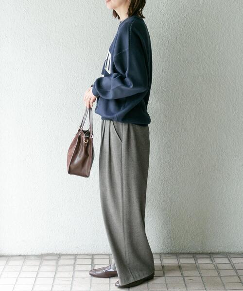 ITEMS URBANRESEARCH(アイテムズ アーバンリサーチ)の「スウェットライクロゴニット(ニット/セーター・レディース・ベージュ/ネイビー/グレー・FREE)」の19枚目の写真