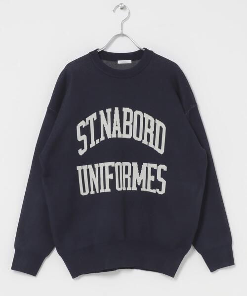 ITEMS URBANRESEARCH(アイテムズ アーバンリサーチ)の「スウェットライクロゴニット(ニット/セーター・レディース・ベージュ/ネイビー/グレー・FREE)」の17枚目の写真