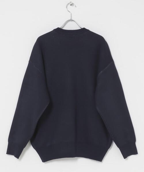 ITEMS URBANRESEARCH(アイテムズ アーバンリサーチ)の「スウェットライクロゴニット(ニット/セーター・レディース・ベージュ/ネイビー/グレー・FREE)」の16枚目の写真