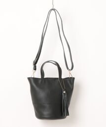 【RES】【cooco】シュリンクレザーバケツ型ミニ2WAYトートバッグ
