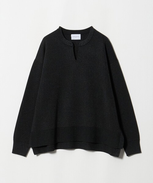 UNITED ARROWS(ユナイテッドアローズ)の「ラメ ジャガード スキッパー ニット ‐ウォッシャブル‐(ニット/セーター・レディース・ダークグレー/ブラック・FREE)」の1枚目の写真