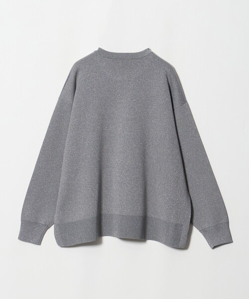 UNITED ARROWS(ユナイテッドアローズ)の「ラメ ジャガード スキッパー ニット ‐ウォッシャブル‐(ニット/セーター・レディース・ダークグレー/ブラック・FREE)」の3枚目の写真