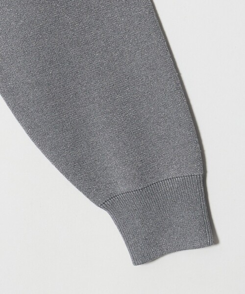 UNITED ARROWS(ユナイテッドアローズ)の「ラメ ジャガード スキッパー ニット ‐ウォッシャブル‐(ニット/セーター・レディース・ダークグレー/ブラック・FREE)」の5枚目の写真