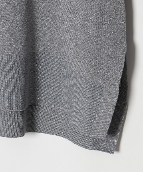UNITED ARROWS(ユナイテッドアローズ)の「ラメ ジャガード スキッパー ニット ‐ウォッシャブル‐(ニット/セーター・レディース・ダークグレー/ブラック・FREE)」の6枚目の写真