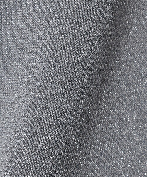 UNITED ARROWS(ユナイテッドアローズ)の「ラメ ジャガード スキッパー ニット ‐ウォッシャブル‐(ニット/セーター・レディース・ダークグレー/ブラック・FREE)」の7枚目の写真