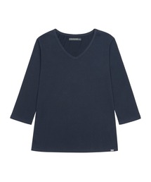 シルクタッチコットンレーストリムコンパクトTシャツ（Tシャツ