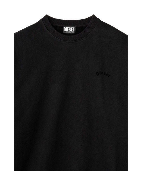 ［美品］DIESEL メンズ スウェット プルオーバー ブラック　XL セール】メンズ プルオーバースウェット S-NEW-GINN-CORN（スウェット