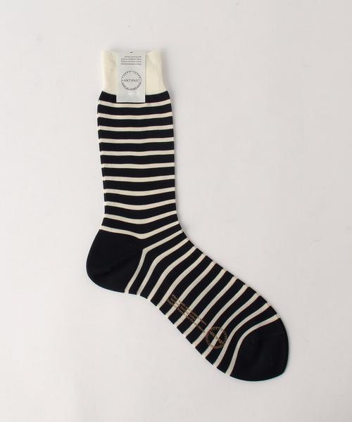 UNITED ARROWS（ユナイテッドアローズ）の「＜ANTIPAST(アンティパスト)＞ CLASSIC STRIPE（ソックス/靴下・メンズ・ホワイト/グレー/ネイビー・フリー）」の3枚目の写真