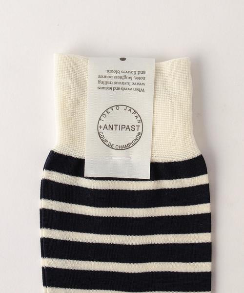 UNITED ARROWS（ユナイテッドアローズ）の「＜ANTIPAST(アンティパスト)＞ CLASSIC STRIPE（ソックス/靴下・メンズ・ホワイト/グレー/ネイビー・フリー）」の4枚目の写真