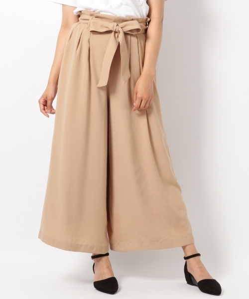 Heather（ヘザー）の「リボンツキジョーゼットスカンツ　726908（その他パンツ・レディース・ベージュ/ブラウン系その他/ストライプ・FREE）」の3枚目の写真