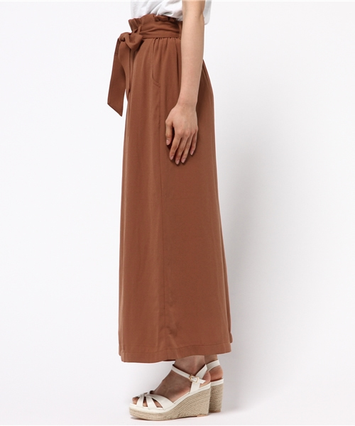 Heather（ヘザー）の「リボンツキジョーゼットスカンツ　726908（その他パンツ・レディース・ベージュ/ブラウン系その他/ストライプ・FREE）」の5枚目の写真