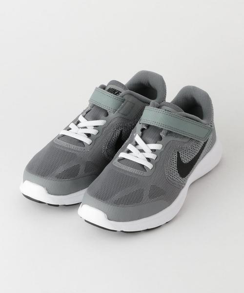 NIKE(ナイキ)の「【NIKE(ナイキ)】レボリューション3PSV17cm-21cm◆(スニーカー・キッズ・グレー/コバルトブルー・17cm/19cm/21cm/20cm/18cm)」の2枚目の写真