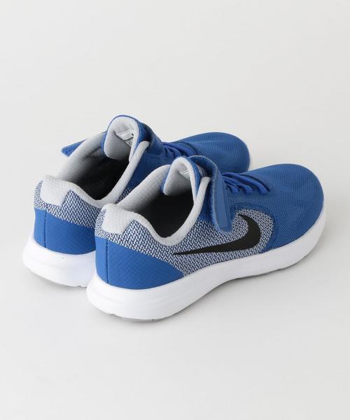 NIKE(ナイキ)の「【NIKE(ナイキ)】レボリューション3PSV17cm-21cm◆(スニーカー・キッズ・グレー/コバルトブルー・17cm/19cm/21cm/20cm/18cm)」の3枚目の写真