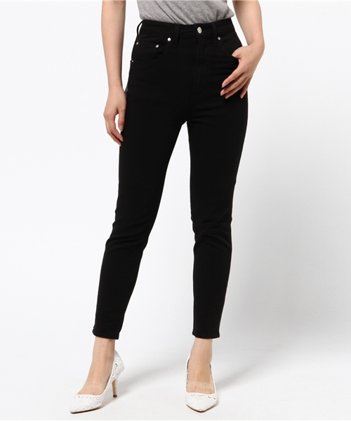 SLY（スライ）の「2WAY STRETCH JW ANKLE SLIM-E（デニムパンツ・レディース・ブラック/ピンク・0/1/2）」の5枚目の写真