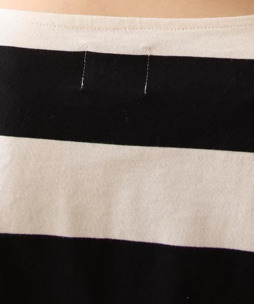 coen（コーエン）の「ワイドボーダーボートネックカットソー（Tシャツ/カットソー・レディース・オリーブ/ブラック・MEDIUM/LARGE）」の15枚目の写真