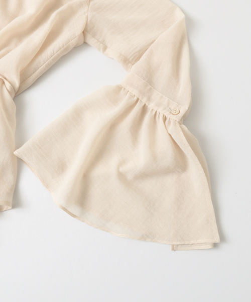 URBAN RESEARCH（アーバンリサーチ）の「UR 前開き袖フレアブラウス（シャツ/ブラウス・レディース・ブラック/ベージュ/イエロー・FREE）」の19枚目の写真