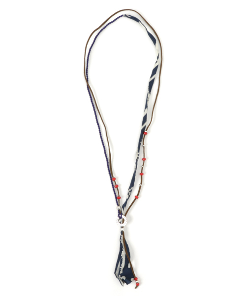 チャイハネ（チャイハネ）の「【チャイハネ】ブルーMEN'Sネックレス（ネックレス・メンズ・ネイビー/ライトブルー・FREE）」の2枚目の写真