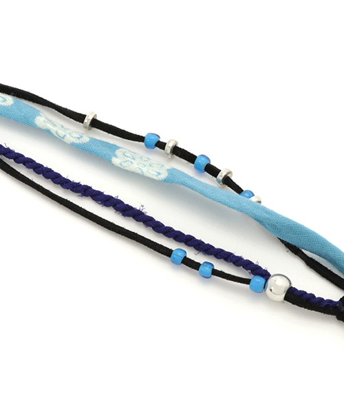 チャイハネ（チャイハネ）の「【チャイハネ】ブルーMEN'Sネックレス（ネックレス・メンズ・ネイビー/ライトブルー・FREE）」の8枚目の写真