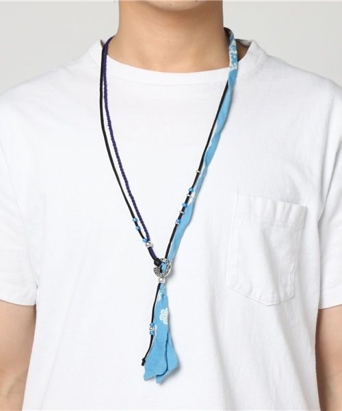 チャイハネ（チャイハネ）の「【チャイハネ】ブルーMEN'Sネックレス（ネックレス・メンズ・ネイビー/ライトブルー・FREE）」の9枚目の写真