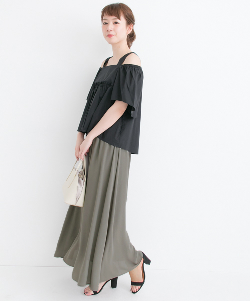 URBAN RESEARCH（アーバンリサーチ）の「ギャザーロングスカート（スカート・レディース・カーキ/その他1・FREE）」の5枚目の写真