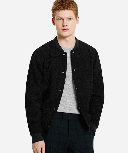 Saturdays NYC（サタデーズ ニューヨークシティ ）の「Julian Boucle Varsity Jacket（ブルゾン・メンズ・オフホワイト/ブラック・X-SMALL/M/S/L/X-LARGE）」の12枚目の写真