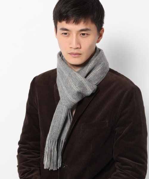 GLOBAL WORK(グローバルワーク)の「カシミヤブレンドマフラー/750225(マフラー・メンズ・ライトブルー/ネイビー/カーキ/グレー/ブラウン/ワインレッド/ダークブルー/グレー系その他/ブラック/イエロー/レッド/ダークグレー/ライトグリーン/レッド系その他・FREE)」の5枚目の写真