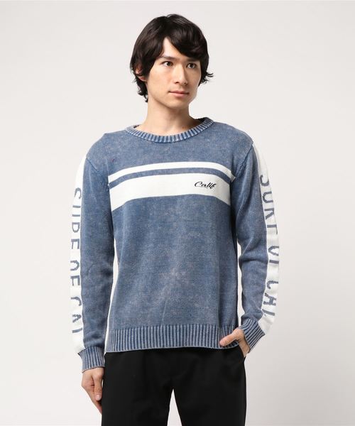 STYLEBLOCK(スタイルブロック)の「カラーフェードジャガードクルーニット(ニット/セーター・メンズ・オフホワイト/ネイビー/ホワイト系その他/ホワイト系その他2/ブルー系その他/ブルー系その他2・M/L)」の4枚目の写真