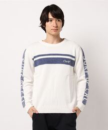 カラーフェードジャガードクルーニット