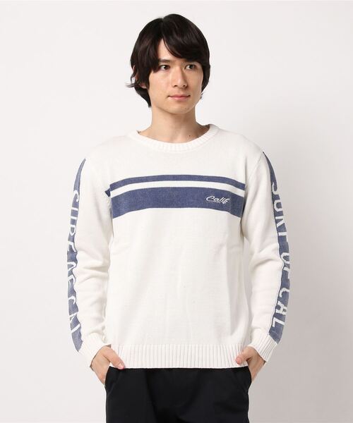 STYLEBLOCK(スタイルブロック)の「カラーフェードジャガードクルーニット(ニット/セーター・メンズ・オフホワイト/ネイビー/ホワイト系その他/ホワイト系その他2/ブルー系その他/ブルー系その他2・M/L)」の2枚目の写真