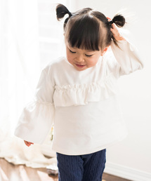 プレミアムリブ ボリュームフリルカットソー