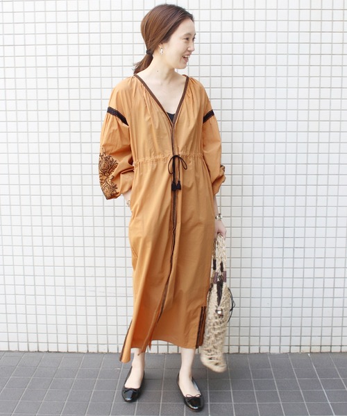 SLOBE IENA（スローブイエナ）の「クロスステッチ刺繍ワンピース