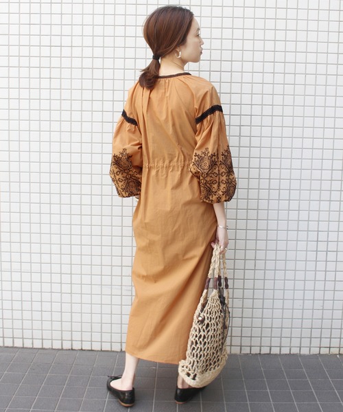 セール】クロスステッチ刺繍ワンピース◇（ワンピース）｜SLOBE