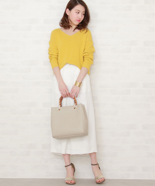 N.(N. Natural Beauty Basic)(エヌエヌナチュラルビューティーベーシック)の「【追加生産】ダブルタックガウチョパンツ(その他パンツ・レディース・グレー/ホワイト/ベージュ/ネイビー・MEDIUM/SMALL)」の20枚目の写真