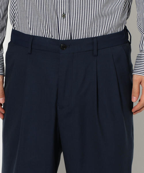 green label relaxing（グリーンレーベルリラクシング）の「CM ウォッシャブル トロピカル 2プリーツ 9分丈 パンツ② ＜機能性生地＞ ◆（スラックス・メンズ・ネイビー/グレー・SMALL/MEDIUM/LARGE/X-LARGE/X-SMALL）」の7枚目の写真