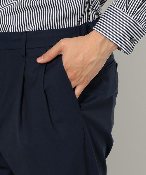 green label relaxing（グリーンレーベルリラクシング）の「CM ウォッシャブル トロピカル 2プリーツ 9分丈 パンツ② ＜機能性生地＞ ◆（スラックス・メンズ・ネイビー/グレー・SMALL/MEDIUM/LARGE/X-LARGE/X-SMALL）」の8枚目の写真