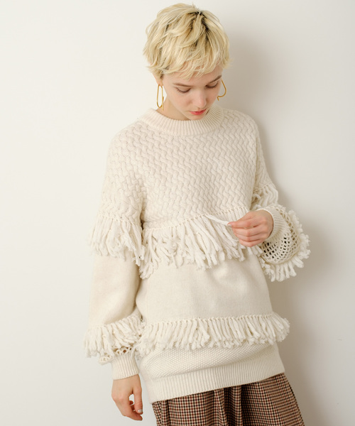 FRINGE SWEATER/フリンジニット
