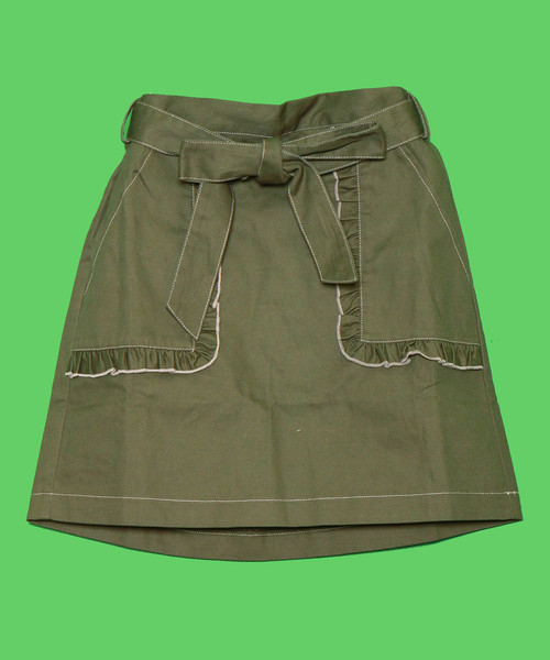 AS KNOW AS PINKY（アズノゥアズピンキー）の「フリフリベイカースカート【スカート】（スカート・レディース・ベージュ/カーキ/ブラック系その他/インディゴブルー/チェック・FREE）」の3枚目の写真