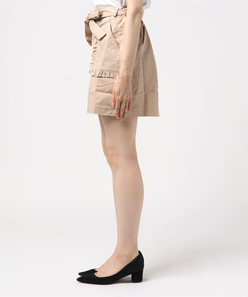 AS KNOW AS PINKY（アズノゥアズピンキー）の「フリフリベイカースカート【スカート】（スカート・レディース・ベージュ/カーキ/ブラック系その他/インディゴブルー/チェック・FREE）」の6枚目の写真