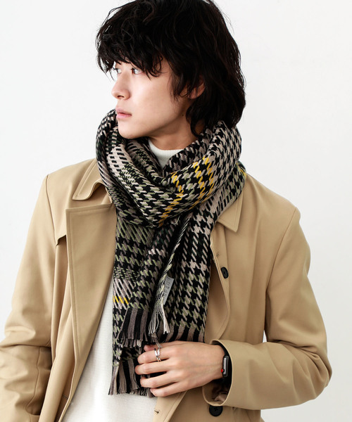 STUDIOUS（ステュディオス）の「【STUDIOUS】フリンジビッグ千鳥柄