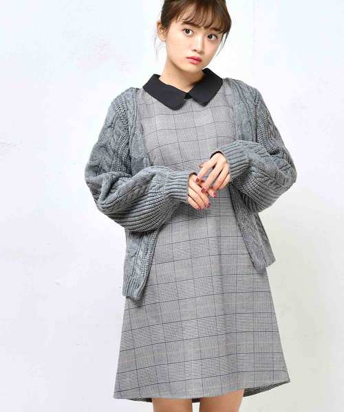 Datura ダチュラ の 田久保夏鈴さん着用 襟付きチェックワンピース ワンピース Wear