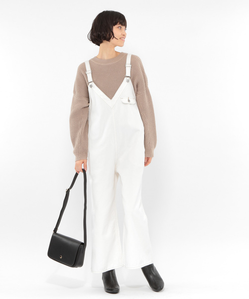 LAKOLE（ラコレ）の「SPRシンチバックサロペット / LAKOLE（サロペット/オーバーオール・レディース・ベージュ/ホワイト/サックスブルー・SMALL/MEDIUM）」の12枚目の写真